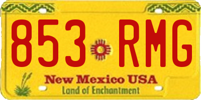 NM license plate 853RMG