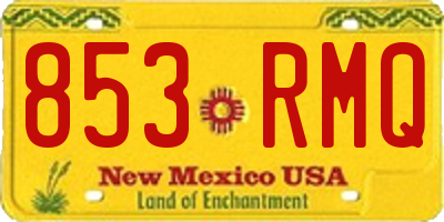NM license plate 853RMQ