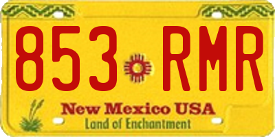 NM license plate 853RMR