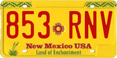 NM license plate 853RNV