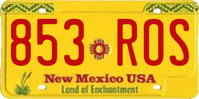 NM license plate 853ROS