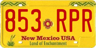 NM license plate 853RPR