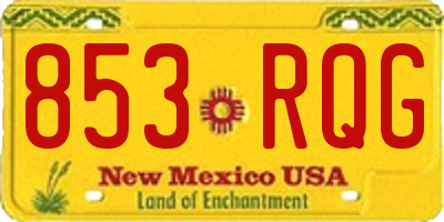 NM license plate 853RQG
