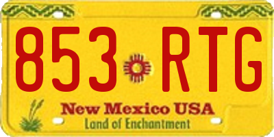 NM license plate 853RTG