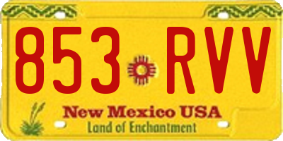 NM license plate 853RVV