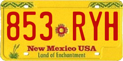 NM license plate 853RYH