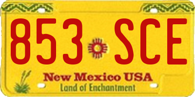 NM license plate 853SCE