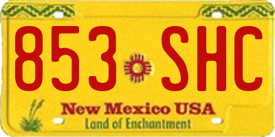 NM license plate 853SHC