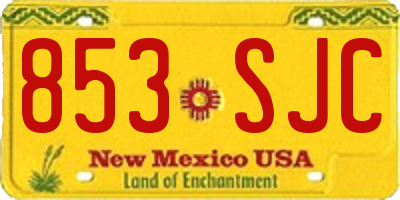 NM license plate 853SJC