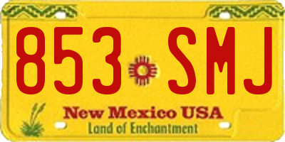 NM license plate 853SMJ