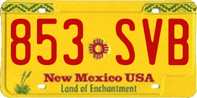 NM license plate 853SVB