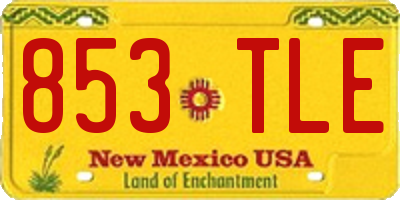 NM license plate 853TLE