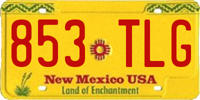 NM license plate 853TLG