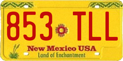 NM license plate 853TLL
