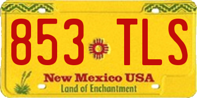 NM license plate 853TLS