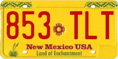 NM license plate 853TLT