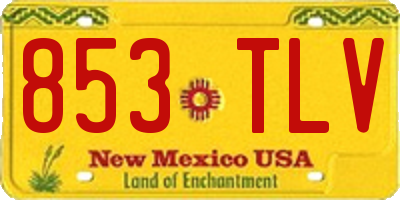 NM license plate 853TLV