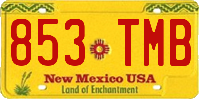 NM license plate 853TMB