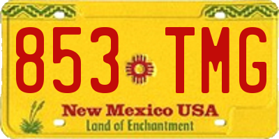 NM license plate 853TMG