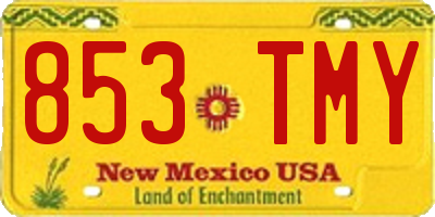 NM license plate 853TMY