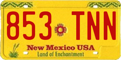 NM license plate 853TNN