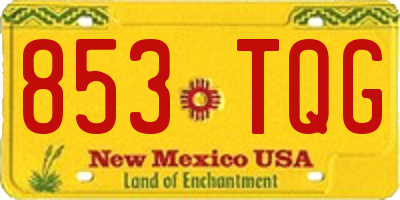 NM license plate 853TQG
