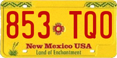 NM license plate 853TQO