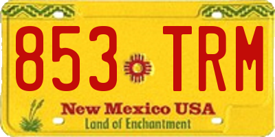 NM license plate 853TRM