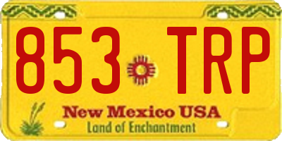 NM license plate 853TRP