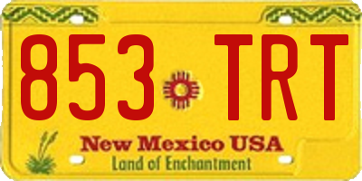 NM license plate 853TRT