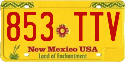 NM license plate 853TTV