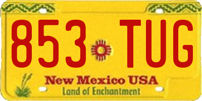 NM license plate 853TUG