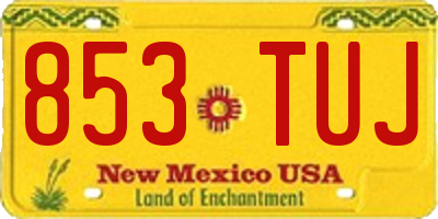 NM license plate 853TUJ