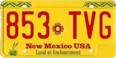 NM license plate 853TVG
