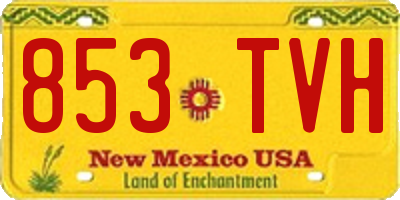 NM license plate 853TVH