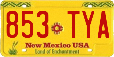 NM license plate 853TYA