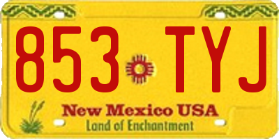 NM license plate 853TYJ