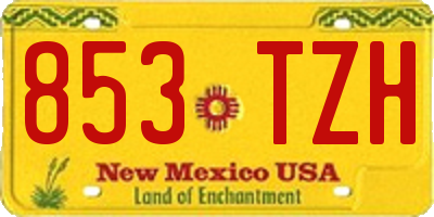 NM license plate 853TZH
