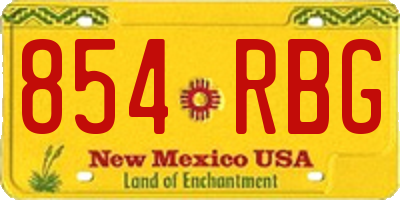 NM license plate 854RBG
