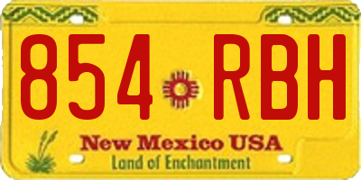 NM license plate 854RBH