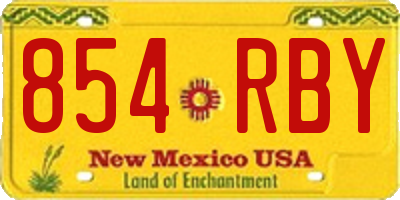 NM license plate 854RBY