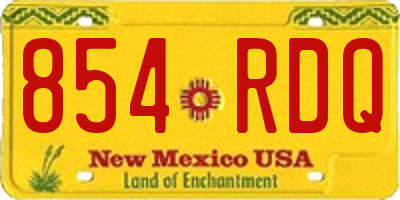 NM license plate 854RDQ