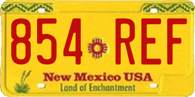 NM license plate 854REF