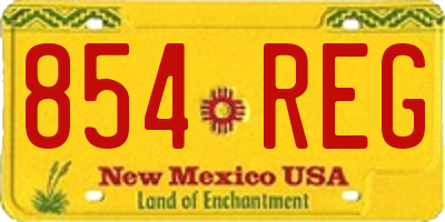 NM license plate 854REG