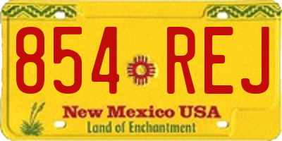 NM license plate 854REJ