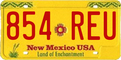 NM license plate 854REU
