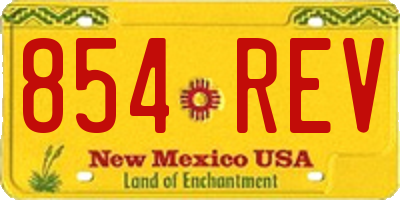 NM license plate 854REV