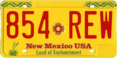 NM license plate 854REW