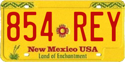 NM license plate 854REY