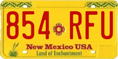 NM license plate 854RFU